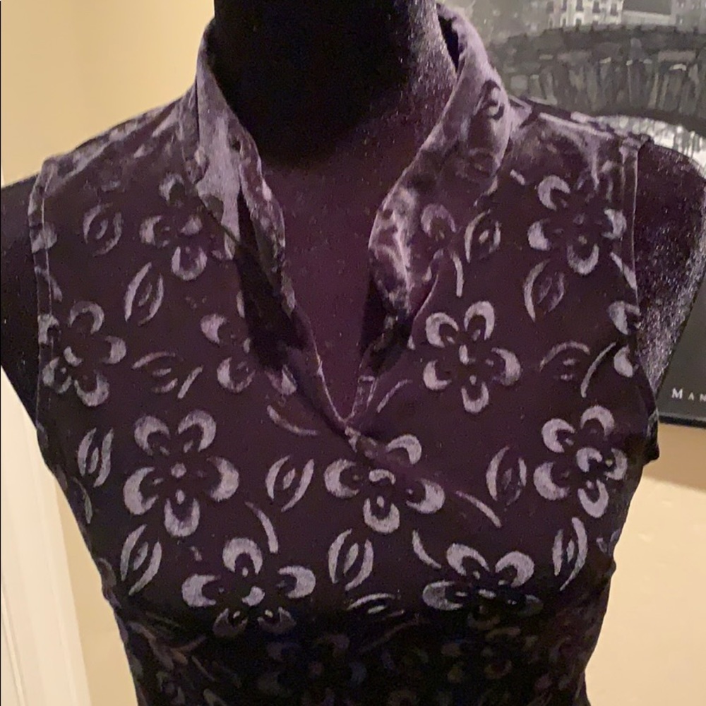 Free People Velveteen Dress Black Floral - Picture 4 of 8